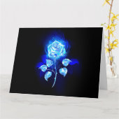 Brennen der blauen Rose Karte (Gelbe Blume)
