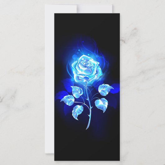 Brennen der blauen Rose Karte (Vorderseite)