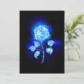 Brennen der blauen Rose Karte (Stehend Vorderseite)