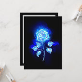 Brennen der blauen Rose Karte (Vorderseite/Rückseite Beispiel)