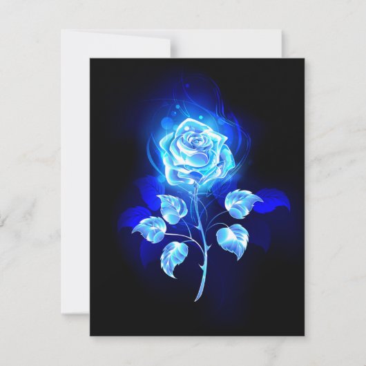 Brennen der blauen Rose Karte (Vorderseite)