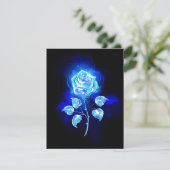 Brennen der blauen Rose Karte (Stehend Vorderseite)