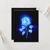 Brennen der blauen Rose Karte (Vorderseite/Rückseite Beispiel)