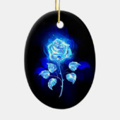 Brennen der blauen Rose Keramik Ornament (Hinten)