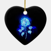 Brennen der blauen Rose Keramik Ornament (Hinten)