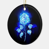 Brennen der blauen Rose Keramik Ornament (Links)