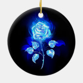 Brennen der blauen Rose Keramik Ornament (Hinten)