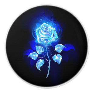 Brennen der blauen Rose Keramikknauf