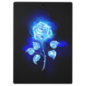 Brennen der blauen Rose Klemmbrett (Rückseite)