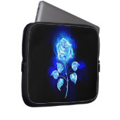 Brennen der blauen Rose Laptopschutzhülle (Vorne Rechts)