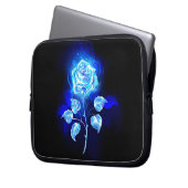 Brennen der blauen Rose Laptopschutzhülle (Vorderseite Links)