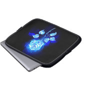 Brennen der blauen Rose Laptopschutzhülle (Vorne Knopf)