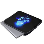 Brennen der blauen Rose Laptopschutzhülle (Vorne Knopf)