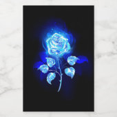 Brennen der blauen Rose Lebensmitteletikett (Einzelnes Label)