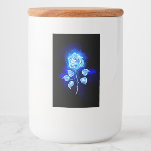 Brennen der blauen Rose Lebensmitteletikett (Vorderseite)