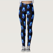 Brennen der blauen Rose Leggings (Vorderseite)