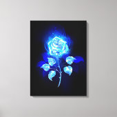 Brennen der blauen Rose Leinwanddruck (Vorderseite)