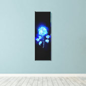 Brennen der blauen Rose Leinwanddruck (Insitu (Holzboden))