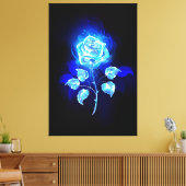 Brennen der blauen Rose Leinwanddruck (Insitu (Wohnzimmer))