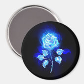 Brennen der blauen Rose Magnet (Vorderseite/Rückseite)