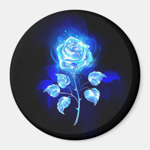 Brennen der blauen Rose Magnet