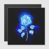 Brennen der blauen Rose Magneteinladung (Vorne/Hinten)