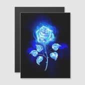 Brennen der blauen Rose Magneteinladung (Vorne/Hinten)