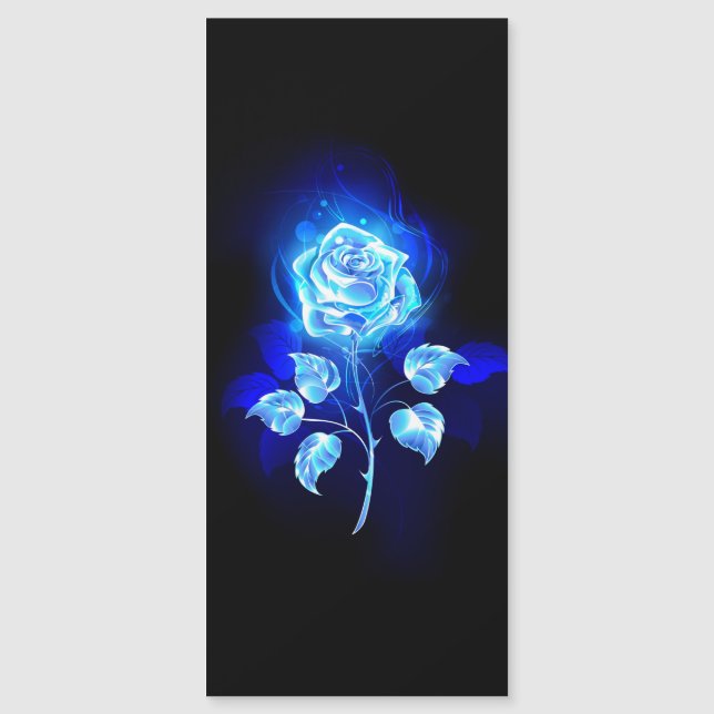 Brennen der blauen Rose Magnetkarte (Vorderseite)