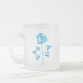 Brennen der blauen Rose Mattglastasse (Links)