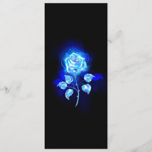 Brennen der blauen Rose Menükarte