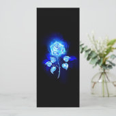 Brennen der blauen Rose Menükarte (Stehend Vorderseite)