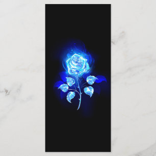 Brennen der blauen Rose Menükarte