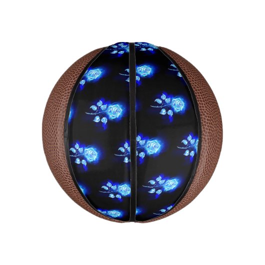 Brennen der blauen Rose Mini Basketball (Vertikal)