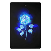 Brennen der blauen Rose Mini Klemmbrett (Rückseite)