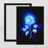 Brennen der blauen Rose Mitteilungskarte (Vorne/Hinten)