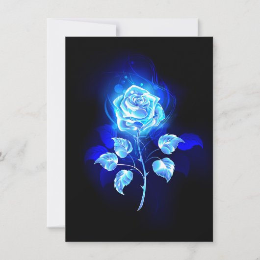 Brennen der blauen Rose Mitteilungskarte (Vorderseite)