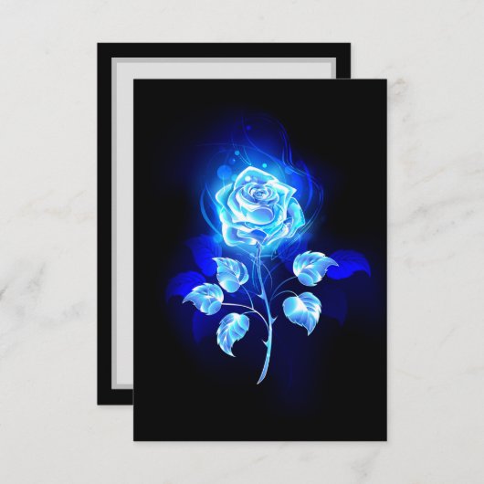 Brennen der blauen Rose Mitteilungskarte (Vorne/Hinten)