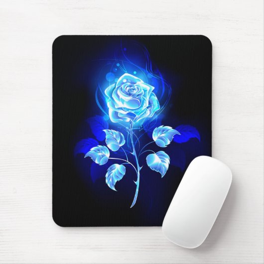Brennen der blauen Rose Mousepad (Mit Mouse)