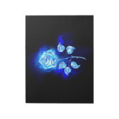 Brennen der blauen Rose Notizblock (Rotiert)
