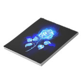 Brennen der blauen Rose Notizblock (Rotiert)