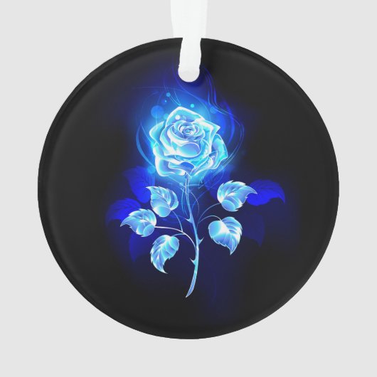 Brennen der blauen Rose Ornament (Rückseite)
