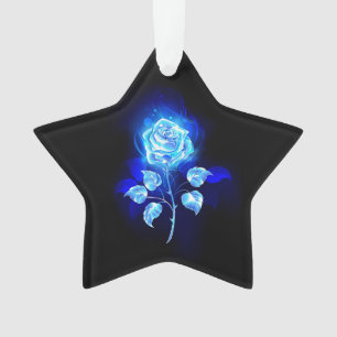 Brennen der blauen Rose Ornament