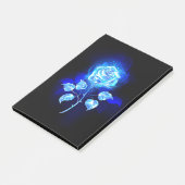 Brennen der blauen Rose Post-it Klebezettel (angewinkelt)