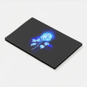 Brennen der blauen Rose Post-it Klebezettel (angewinkelt)