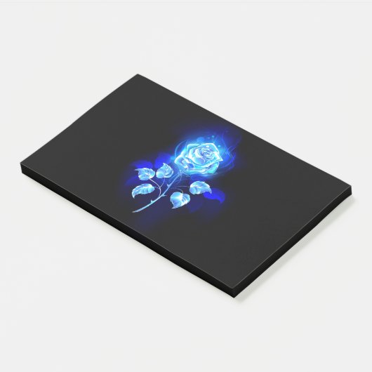 Brennen der blauen Rose Post-it Klebezettel (angewinkelt)