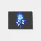 Brennen der blauen Rose Post-it Klebezettel (Vorderseite)