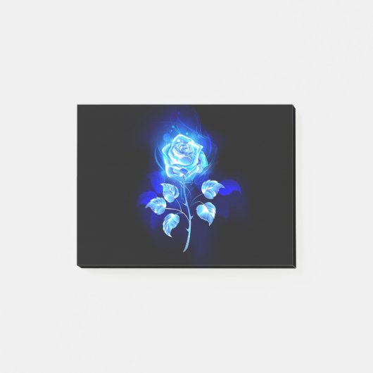 Brennen der blauen Rose Post-it Klebezettel (Vorderseite)