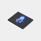 Brennen der blauen Rose Post-it Klebezettel (angewinkelt)