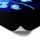 Brennen der blauen Rose Poster (Ecke)