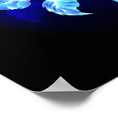 Brennen der blauen Rose Poster (Ecke)